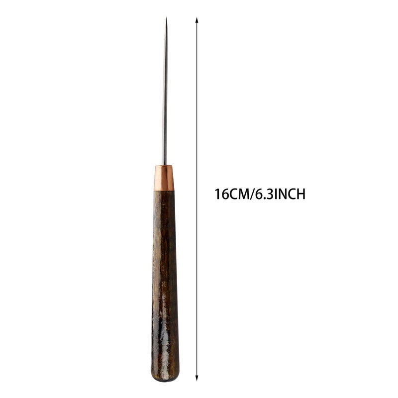 Pengxiaomei Wooden Handle Scratch Awl Tool  2 Pcs For Leather Hole Punch  Sewing And Leather Craft Repair - Image 3