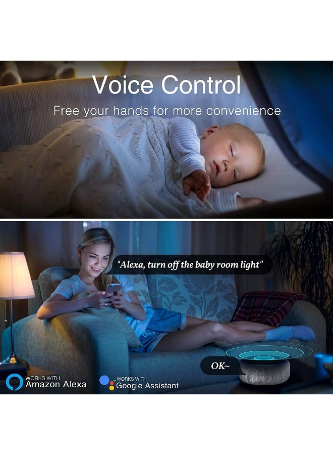 Smart WiFi Wall Light Switch, No Neutral Wire Required, No Hub Required, Compatible with and Google Home, APP Remote Control, Timing Function, Voice Control (3 Gang, White) - Image 5