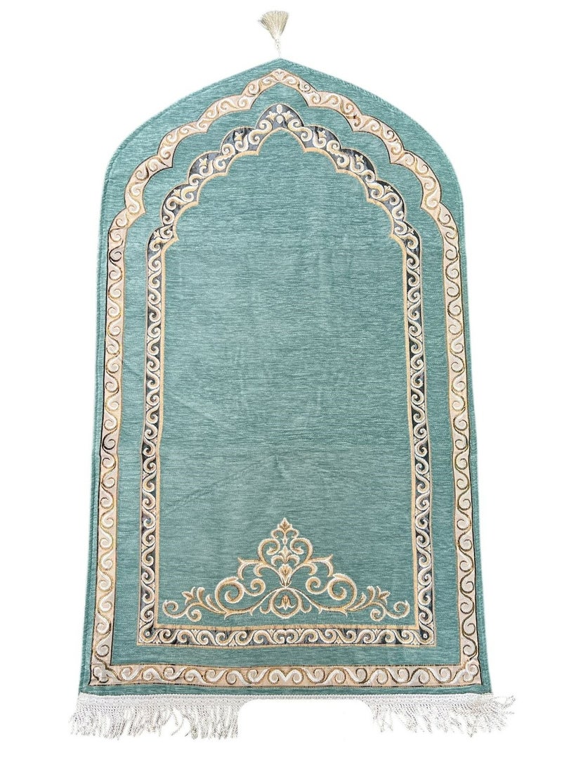 Sky Shine Ultra Soft Foam Padded Prayer Mat – Luxury Anti-Slip Sajjadah for Men & Women | Thick, Comfortable, Foldable Islamic Prayer Rug – Model 7001 - Image 1