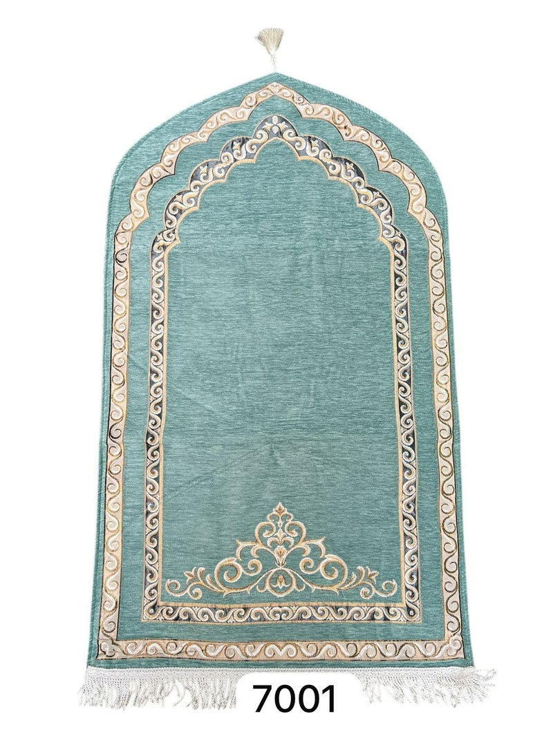 Sky Shine Ultra Soft Foam Padded Prayer Mat – Luxury Anti-Slip Sajjadah for Men & Women | Thick, Comfortable, Foldable Islamic Prayer Rug – Model 7001 - Image 2