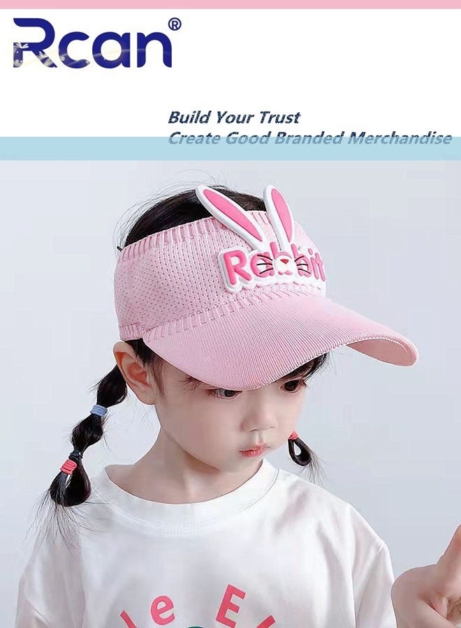 Rcan Baby Windproof Sunshade Empty Hat Rabbit Ears Knitted Cap 1-2 Years Old - Image 1