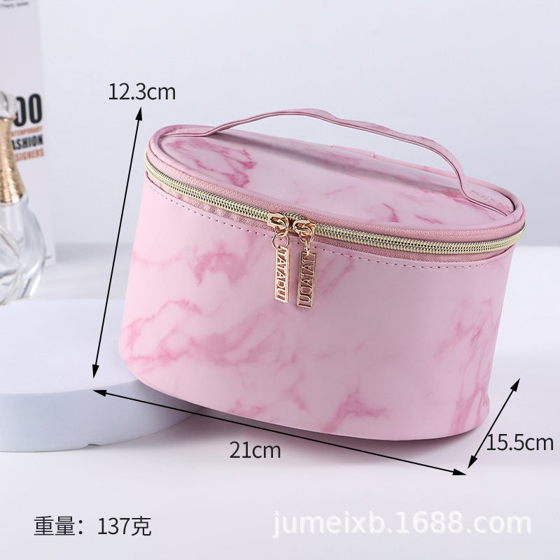New Pu Marbling Portable Cosmetic Bag Women'S Cosmetics Small Object Storage Bag Outdoor Portable Wash Bag - Image 1