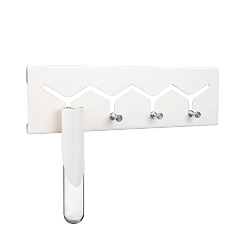 iCraft Modern Test Tube Planter with Metal Key Holder for Home | Durable Wall Hanging Plant and Keys Stand for Home, Office, Room, Outdoors, Indoors (White), Small - Image 2