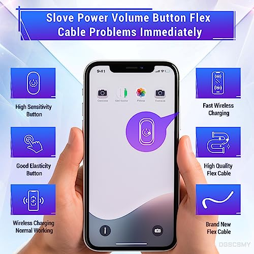 DGSCSMY for iPhone 13 PRO MAX Power Volume Button NFC Chip Wireless Charging Charger Panel Coil Replacement OEM On/Off Switch Control Silent Mute Key Repair Fix Tools Kit A2641 A2643 A2644 A2645 A2484 - Image 5