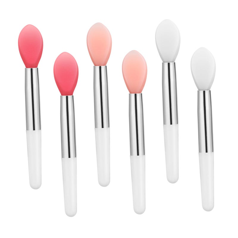 Lurrose 6pcs Silicone Lip Balm Applicator Small Makeup Applicator for Lip Lip Brush Applicator