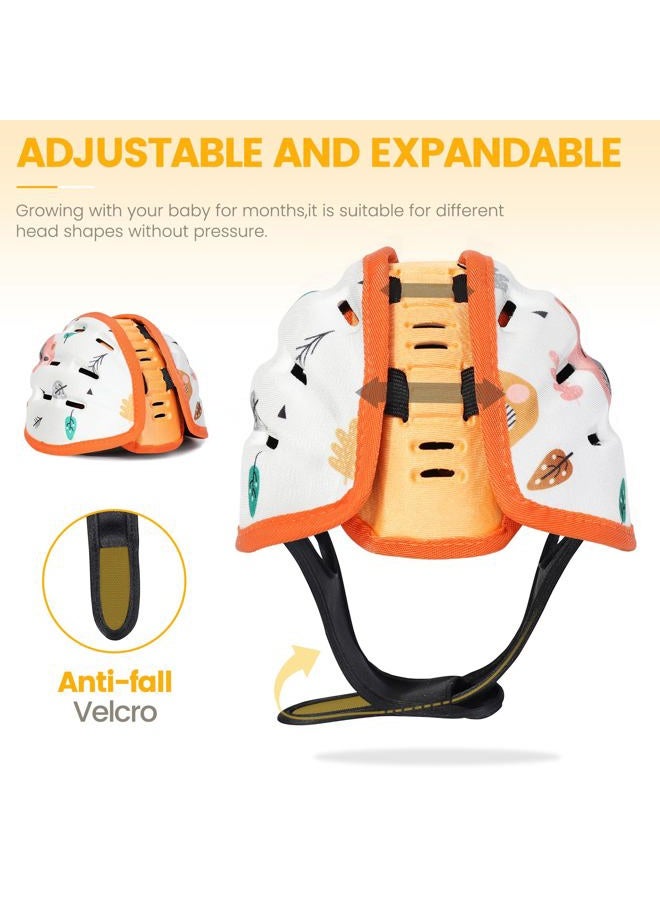 IvyWind Baby Safety Helmet, Breathable Baby Head Protector for Crawling and Walking, Infant Soft Helmet, Anti-Collision, Ultra-Lightweight, Expandable and Adjustable Age 6m-24m (Orange Tiger) - Image 2