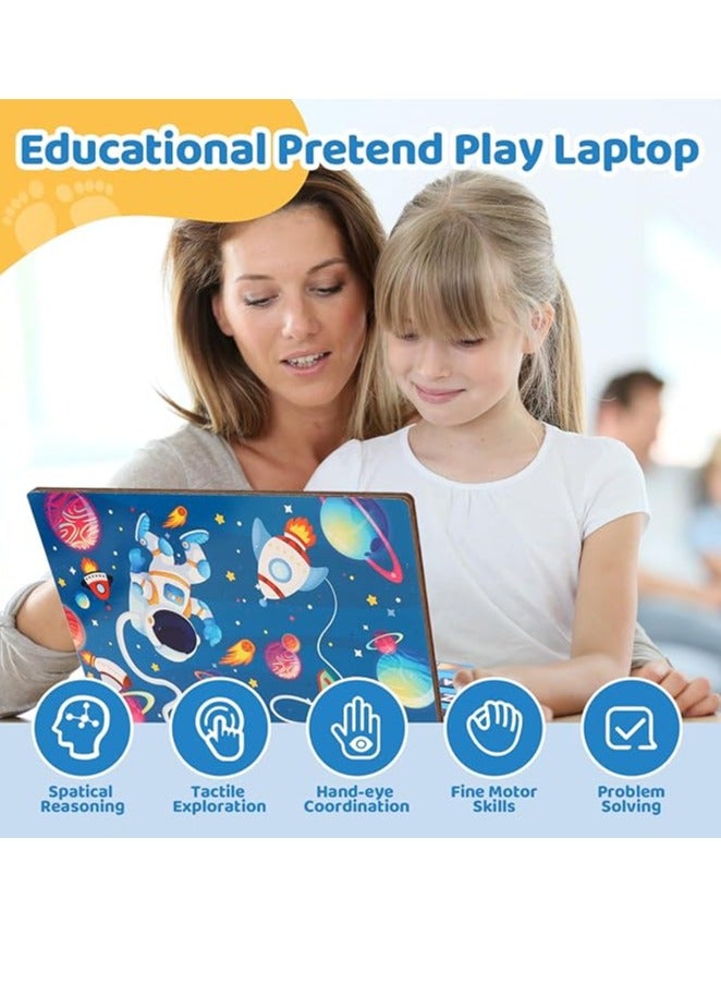 ألعاب ألغاز الكمبيوتر المحمول الأولى منتسوري كهدية عيد ميلاد للأولاد والبنات والأطفال - Image 3