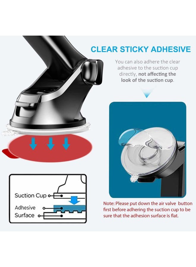 PKYAA Dashboard Pad Mounting Disk Sticky Adhesive Replacement Kit, 6pcs 3.15"(80mm) Circle Heat Resistant Double-Sided Stickers for Suction Cup Car Phone Holder Disc & Windshield Dash Cam - Image 3