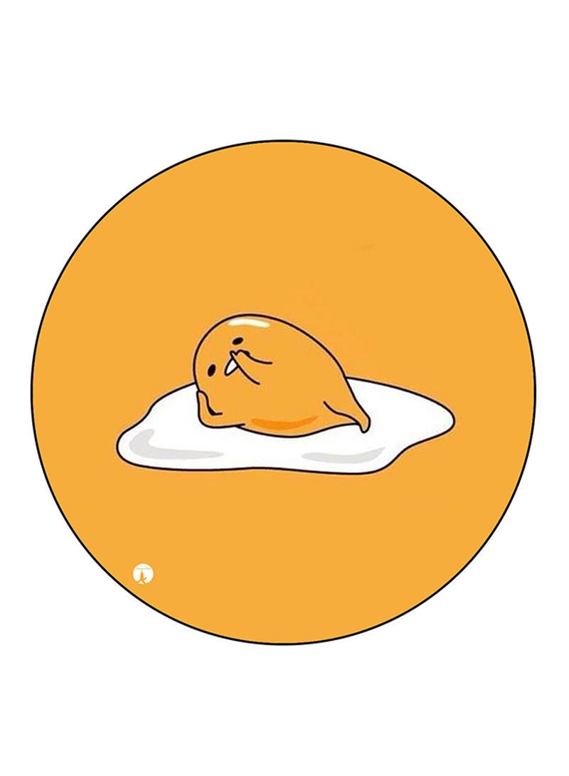 RKN Gudetama Printed Mouse Pad Round  Multicolour