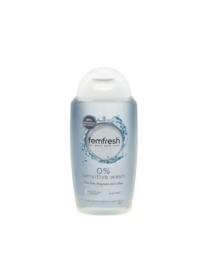 Fem Fresh 0% Sensitive Intimate Wash PH Balanced White - Image 1