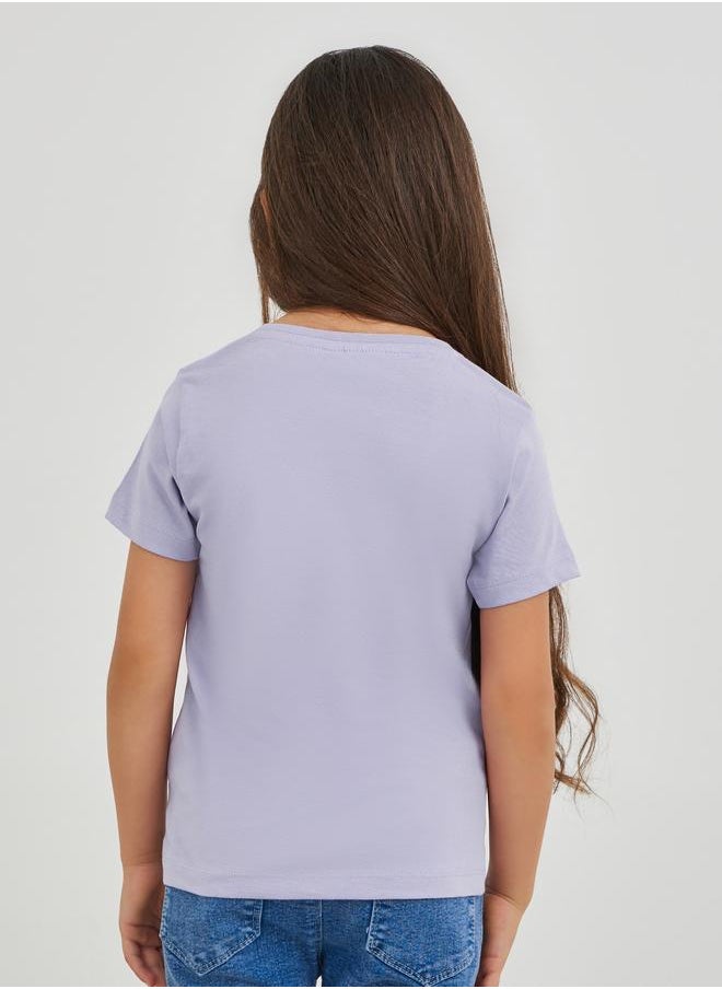 Styli Styli Girls Rapunzel Print Short Sleeve T-Shirt  - Image 4