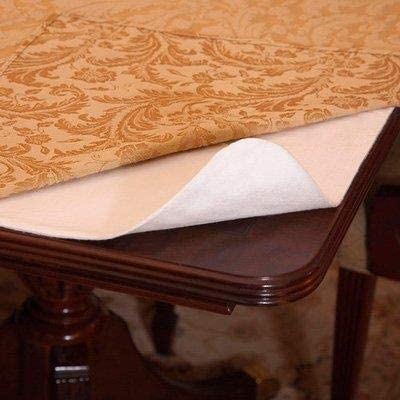 LAMINET RectangularVinyl Surface Polyester Deluxe Heavy Duty Cushioned Table Pad 52 X 90