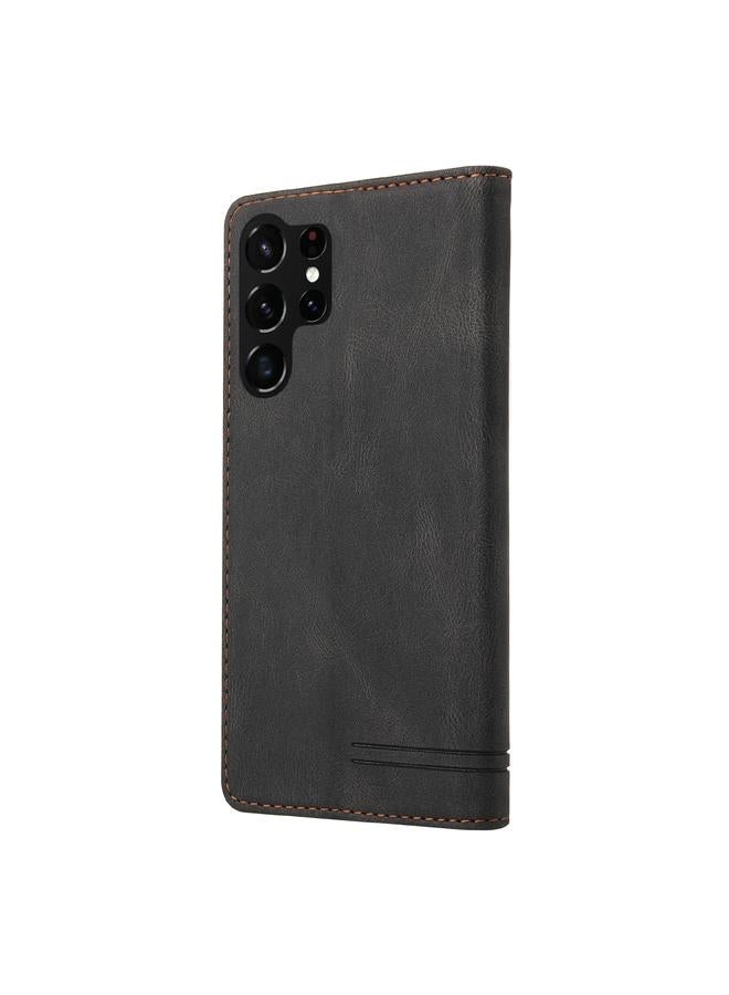 اس-توب جراب لهاتف Samsung Galaxy S23 Ultra 5G، جراب جلدي مضاد للسرقة مع حامل، قابل للطي أفقيًا - Image 3