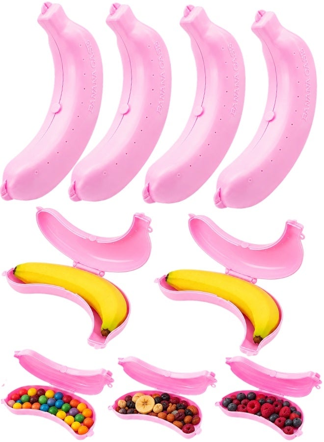 Portable Banana Shaped Food Storage Case – BPA-Free Reusable Banana Keeper with Ventilation Holes & Secure Lock, Snack Container for Bananas, Nuts, Dried Fruits, Berries, Candy, Chocolate & Lunch Box Snacks, Travel Food Storage Organizer for School, Office, Camping, Picnic & Outdoor Activities – Pack of 6 - Image 1