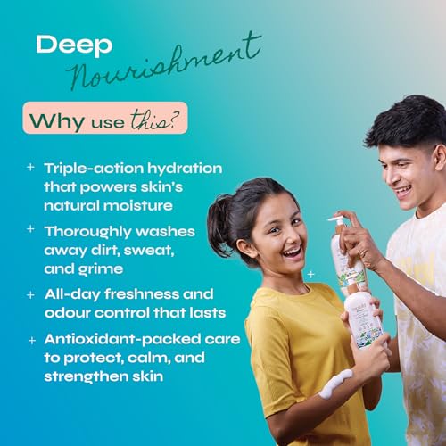 Tikitoro Teens Nourishing Body Wash 100% Vegan with Moringa, Fuji Green Tea, Pink Dragon Fruit Extract Cleanses, Nourishes Skin with No Parabens & Sulphates, All Skin Types (Age: 11+) (300 ml x 2) - Image 3