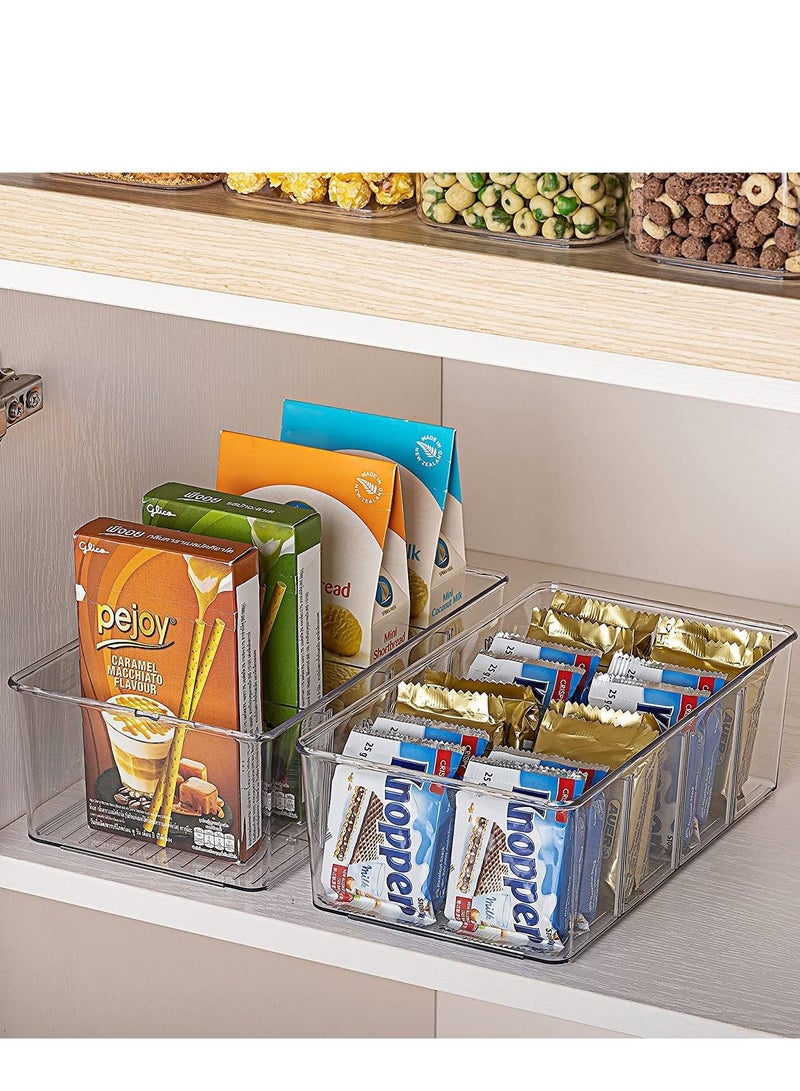 Arabest صناديق تنظيم تخزين الطعام، صناديق تخزين بلاستيكية شفافة لتنظيم وتخزين خزانة المطبخ والثلاجة - Image 4