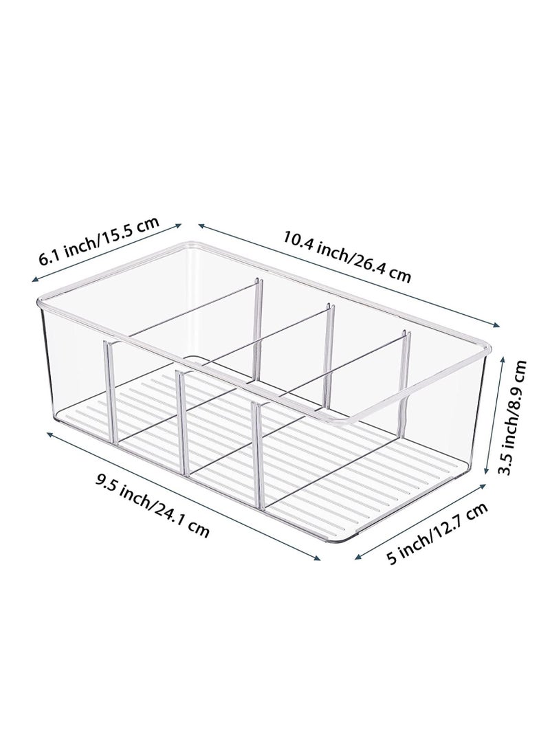 Arabest صناديق تنظيم تخزين الطعام، صناديق تخزين بلاستيكية شفافة لتنظيم وتخزين خزانة المطبخ والثلاجة - Image 3