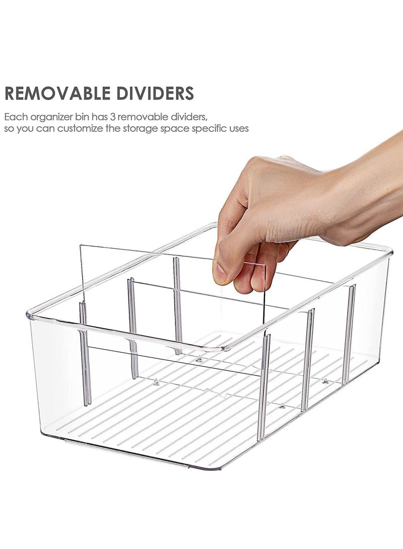 Arabest صناديق تنظيم تخزين الطعام، صناديق تخزين بلاستيكية شفافة لتنظيم وتخزين خزانة المطبخ والثلاجة - Image 2