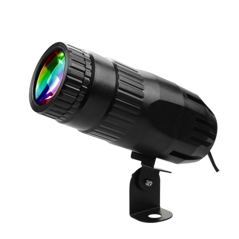 Mini Rgbw Stage Light: Black Uk Plug, Color Change & 4 Lighting Modes - Rf Remote Controlled, Compact Lightweight Pinspot Light for Dj Shows, Bars, Clubs, Patios, Indoor Outdoor Use - Image 1