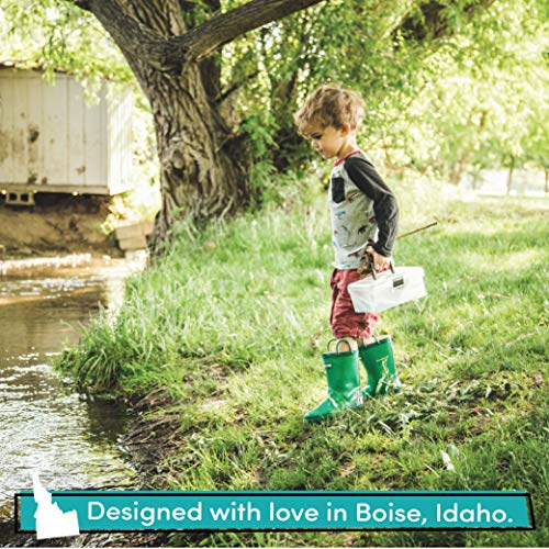 LONECONE Lone Cone Rain Boots with Easy-On Handles in Solid Colors for Boys and Girls, Play-Proof Flexible Rubber, Durable Non-Slip Treads, Kid-Friendly for Hours of Joy - Grassy Green, 5 Toddler - Image 3