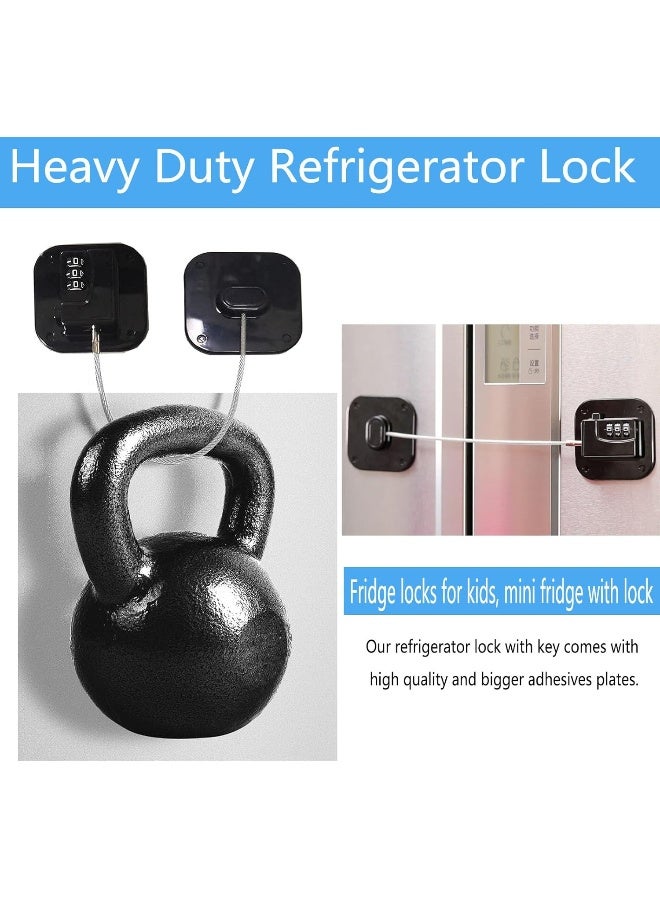 YEYA Baby Proofing Cabinet Lock with Large Adhesive Plates, No Screw No Drill Door Locks for Kids Safety, Keyless Child Safety Strap Locks, Drawer Locks, Fridge Lock Combination - Image 4