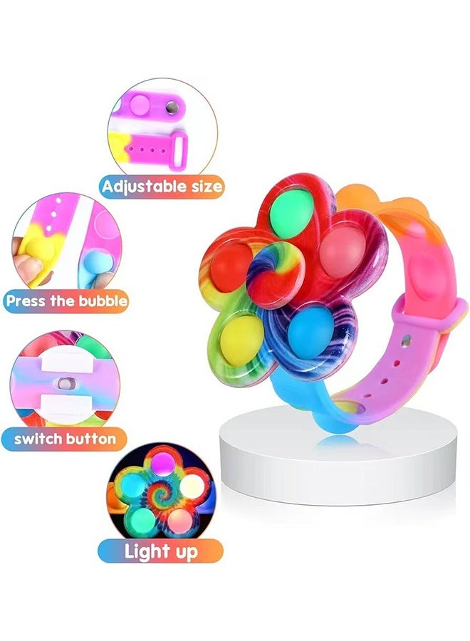 سواران دوّاران متوهّجان 2 قطعة، ألعاب تخفيف التوتر الحسية للأطفال والكبار، تخفيف القلق والتوتر، اضطراب فرط الحركة وتشتت الانتباه والتوحد، مناسبة للفتيات والفتيان، هدايا حفلات أعياد الميلاد، أكياس الهدايا، مكافآت الفصل (اللون عشوائي) - Image 3