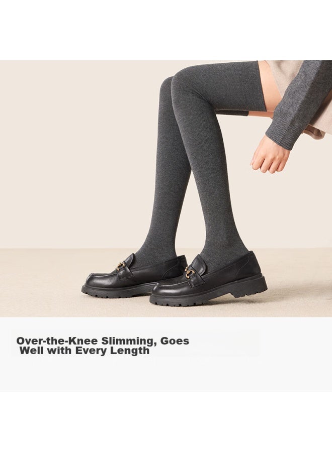 B&C.ROOM Mianzhuwu Knee-high Socks For Women, 2025 New Style Thigh-high Socks, Anti-slip Slim Leg High Tube Autumn And Winter Socks, 1 Pair - Image 3