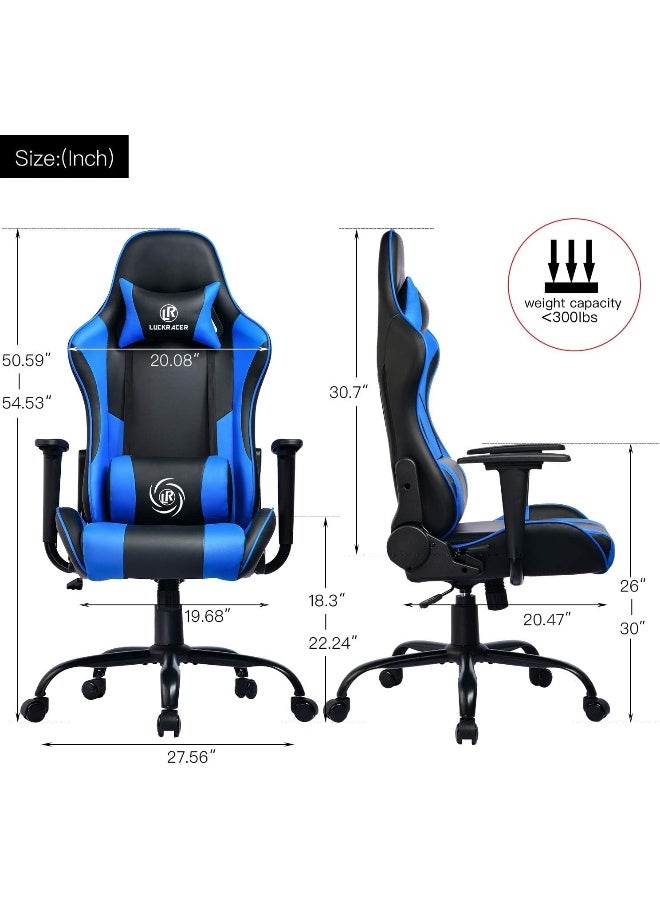Comfynest Ergonomic Gaming Chair, Adjustable High-Back PU Leather Office Chair with Lumbar Support, Armrests, and Headrest for Ultimate Comfort (Red) - Image 3