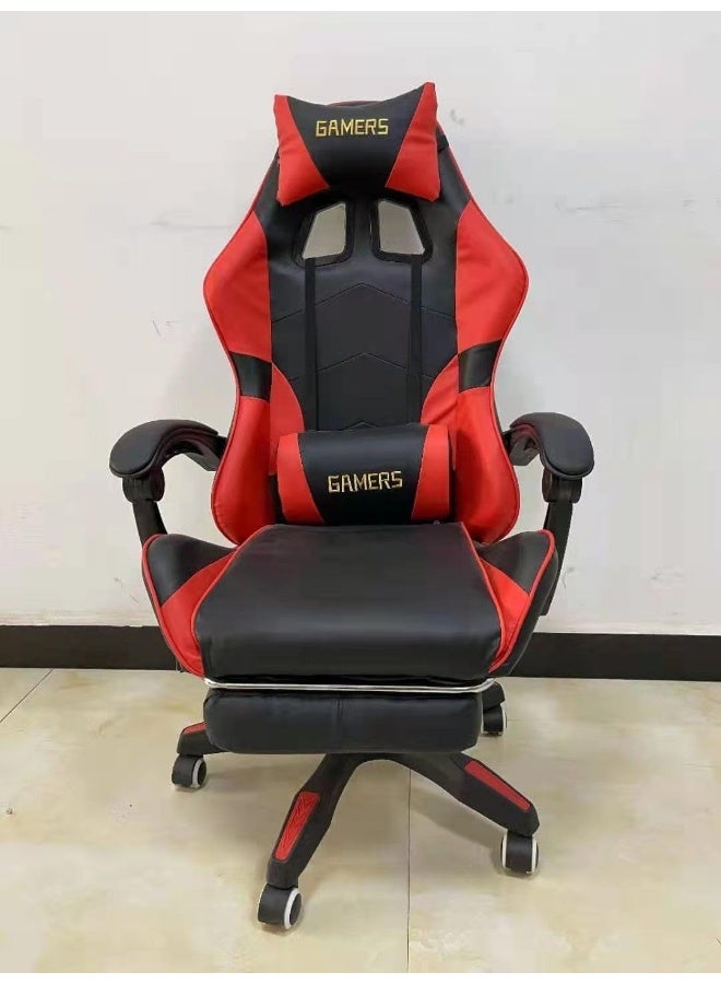Comfynest Ergonomic Gaming Chair, Adjustable High-Back PU Leather Office Chair with Lumbar Support, Armrests, and Headrest for Ultimate Comfort (Red) - Image 2