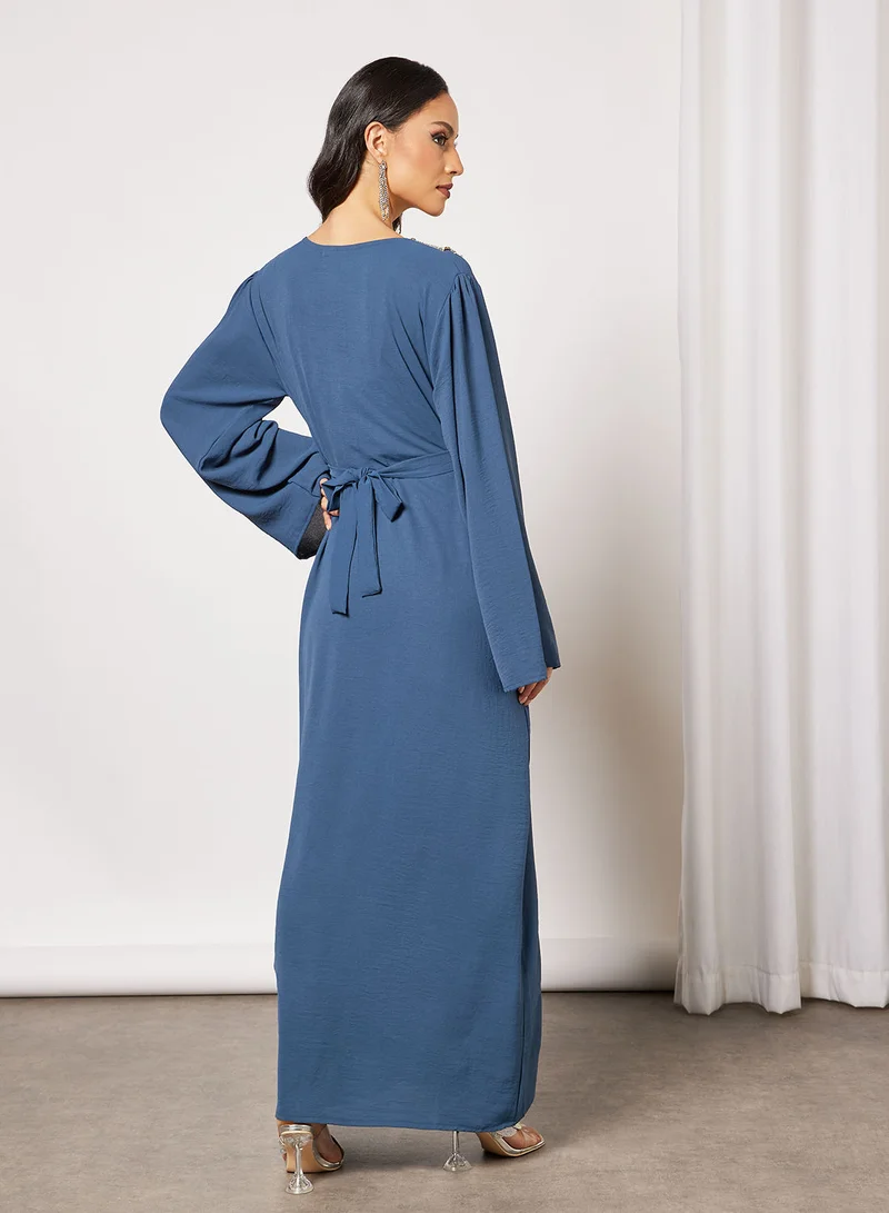 Hayat Jalabiya Embellished With Abstract Beadwork