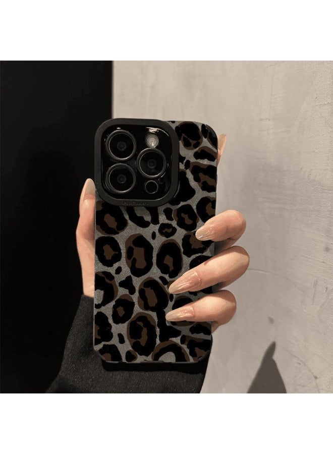 NIBEMINENT Puppy Fur Protective TPU Case Cover For iPhone 15 Pro, Gray