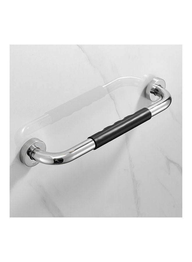 NIBEMINENT Bathroom Grab Bar Silver/Black 16.92inch - Image 1