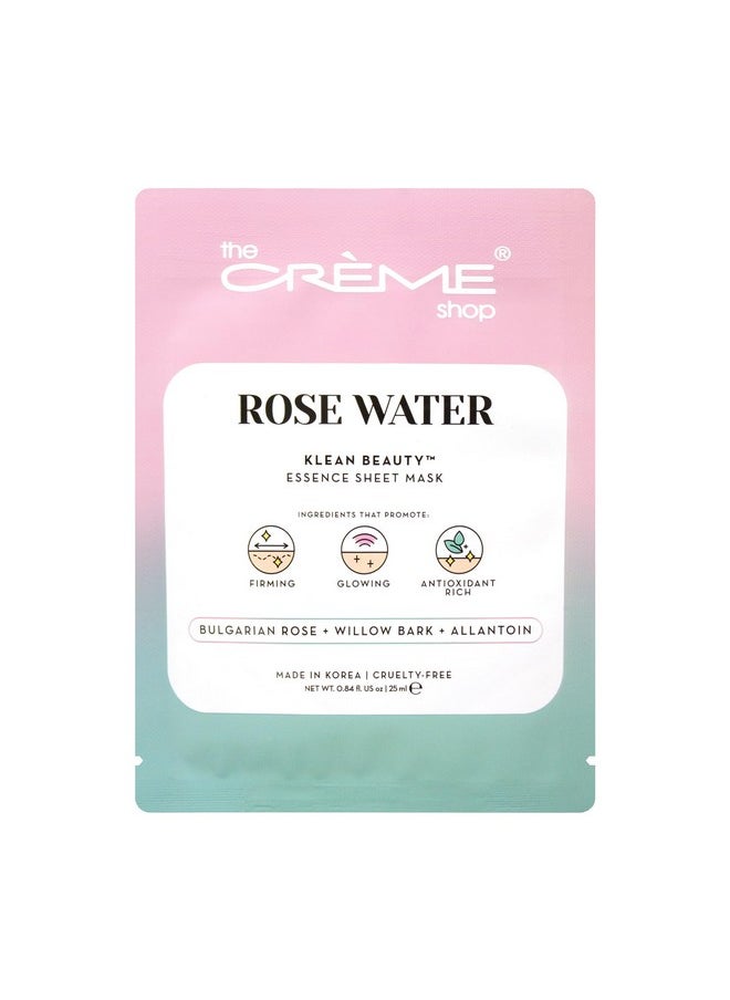 The Creme Shop Korean Skincare Beauty Full Facial Advanced Sheet Daily Natural Essence Easytouse Soothing Rose Water Face Mask 5 Piece Set  - Image 1