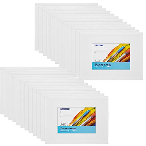 FIXSMITH Canvas Boards for Painting 8x10 Inch, Super Value 24 Pack Paint Canvases, White Blank Canvas Panels, 100% Cotton Primed, Painting Art Supplies - Image 2