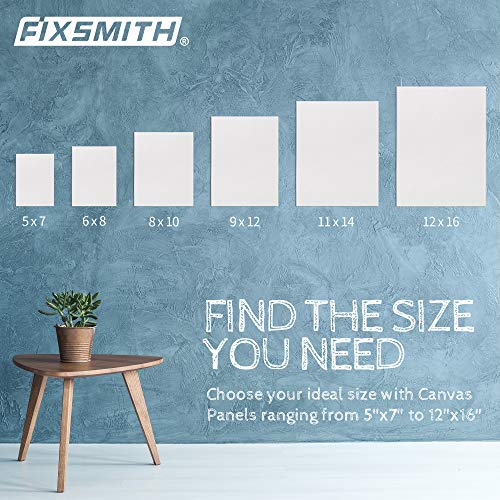FIXSMITH Canvas Boards for Painting 8x10 Inch, Super Value 24 Pack Paint Canvases, White Blank Canvas Panels, 100% Cotton Primed, Painting Art Supplies - Image 4