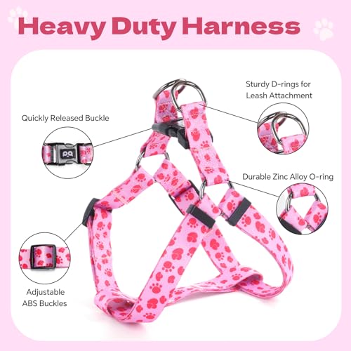 QQPETS Dog Harness Leash Set Adjustable Heavy Duty No Pull Halter Harnesses for Small Medium Large Breed Dogs Back Clip Anti-Twist Perfect for Walking - Image 4