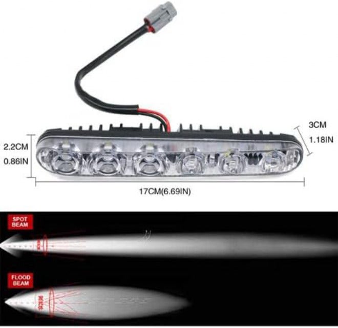 2 LED Daytime Running Lights DRL Fog, 12V, Universal - Image 4