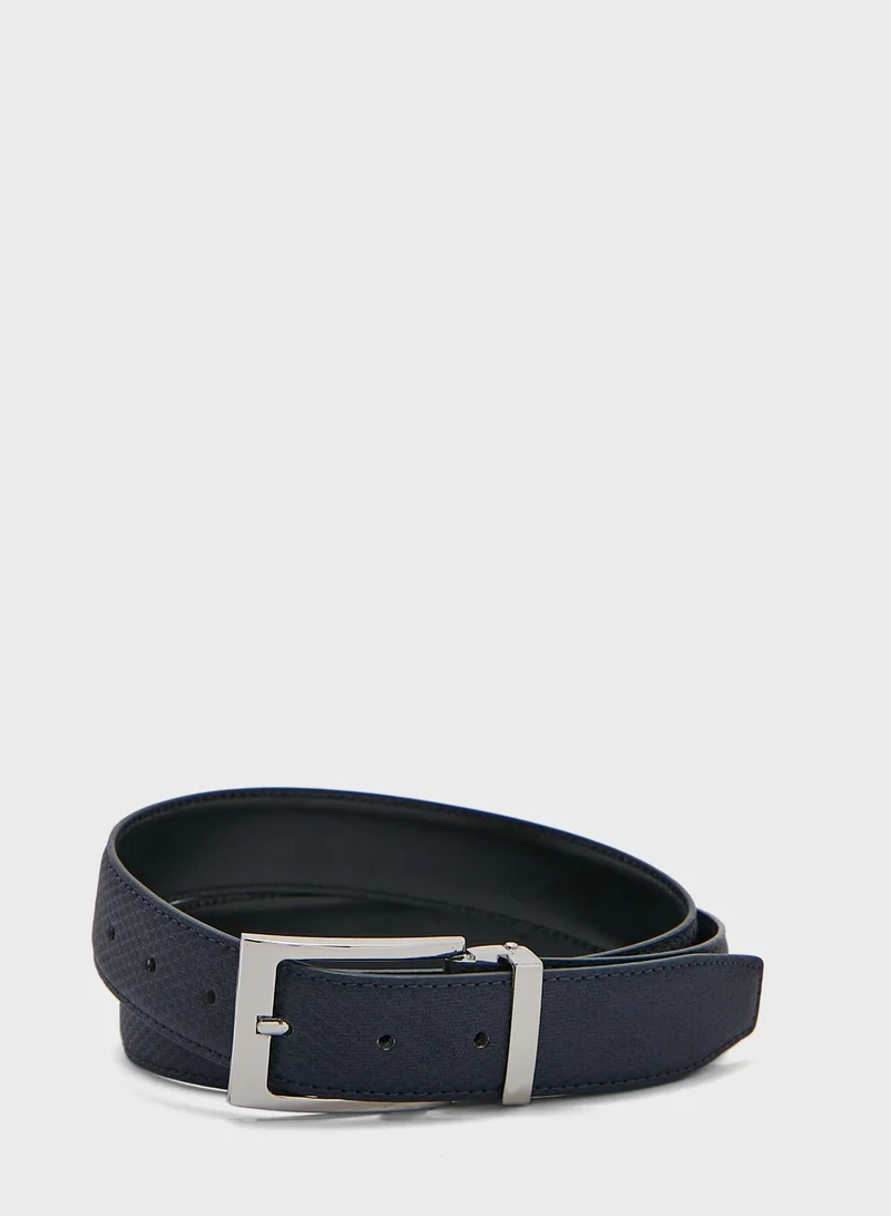 Robert Wood Genuine Leather Embossed Formal Belt