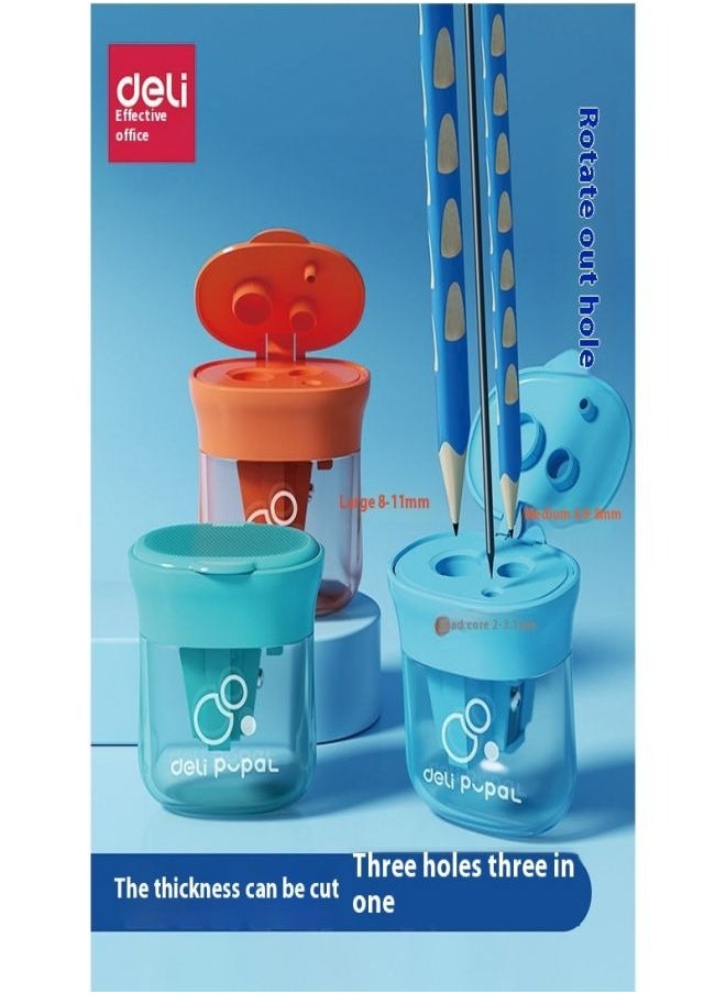 Deli - Deli Large-Diameter Pencil Sharpener – Heavy-Duty 3-Hole Pencil Sharpener, Mini Multi-Function Sharpener - Image 1