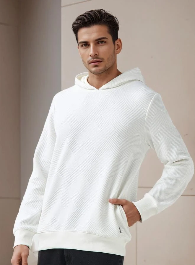 إمبيرور هودي رجالي واسع بنسيج جاكار مزخرف