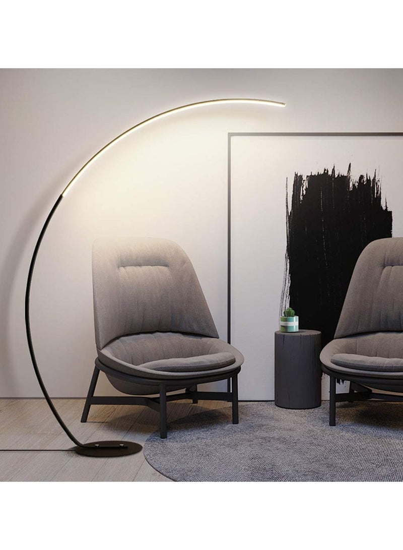 XiuWoo Modern Arc Floor Lamp, Intelligent Remote Control with Adjustable Color Temperature, Brightness Fishing Floor Lamp, Suitable for Living Room, Bedroom, Bedside Reading, Office, Study Black 170x120 cm - Image 5