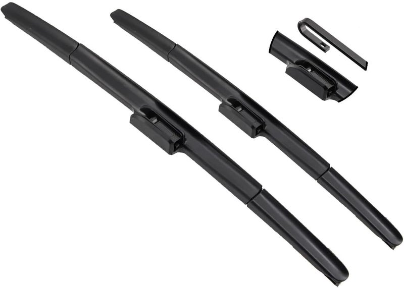 Front Wiper Plades compatible with Nissan Qashqai S910,Size 26/17 Inche,side hook,Made from natural rubber set of 2