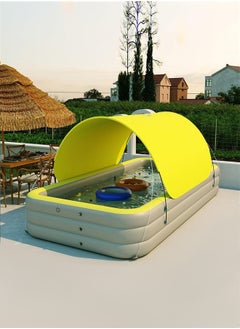 GT-Wheel Inflatable Swimming Pool Fun Park Play Center with Removable Sun Shade PVC Material Family Pool  - Image 1