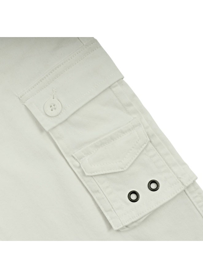 MARWAN Boys Twill Cargo Long Pants with Adjustable Waist Belt, Multi-Pocket Design - Image 4