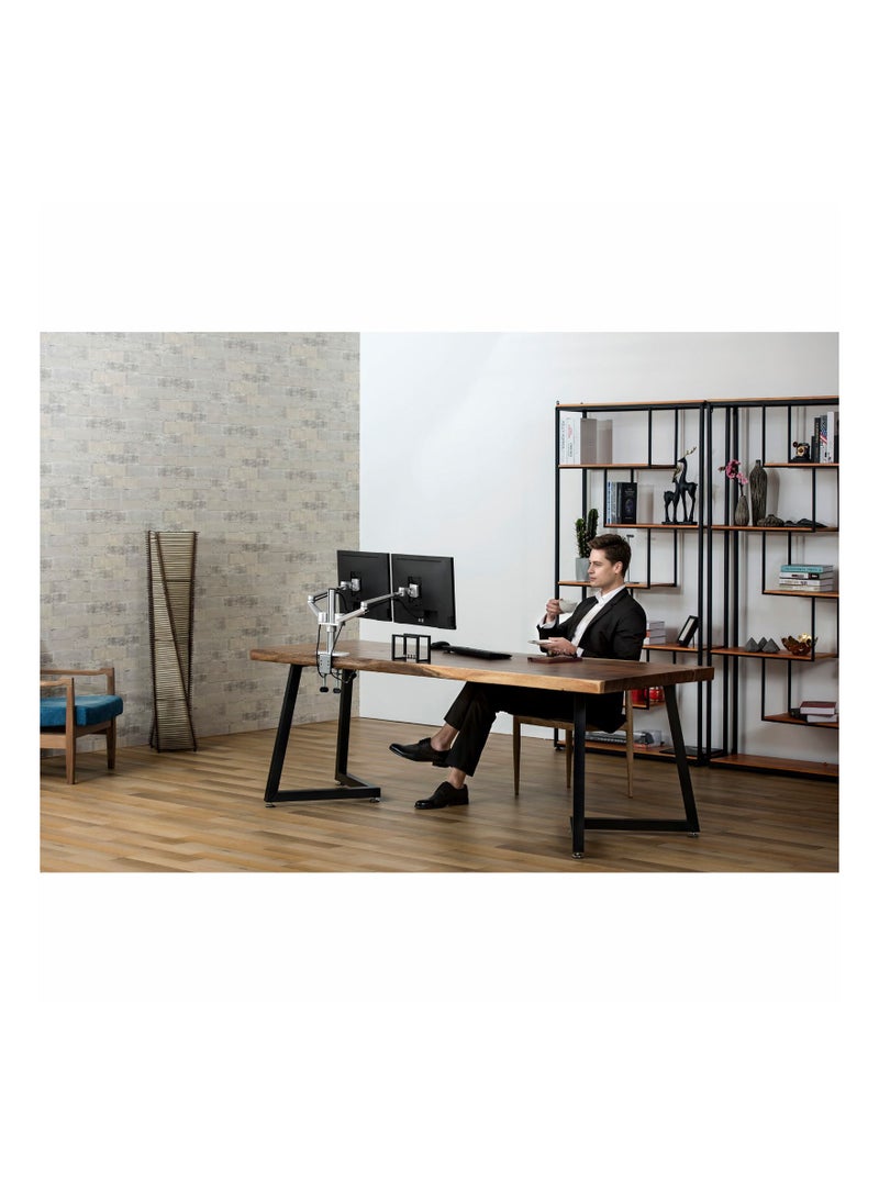 upergo - UPERGO OL-2 Pole Mounted Dual Monitor Arm - Image 1