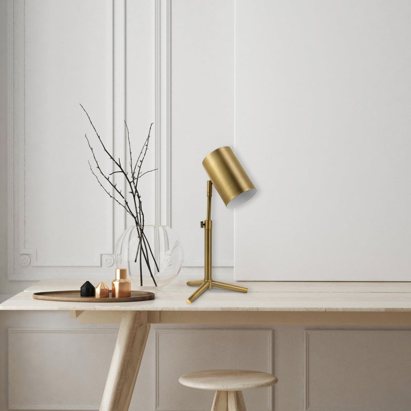 Globe Electric 52097 Pratt 18" Desk Lamp, Matte Brass Finish, Adjustable Height, in-Line Rocker On/Off Switch - Image 2