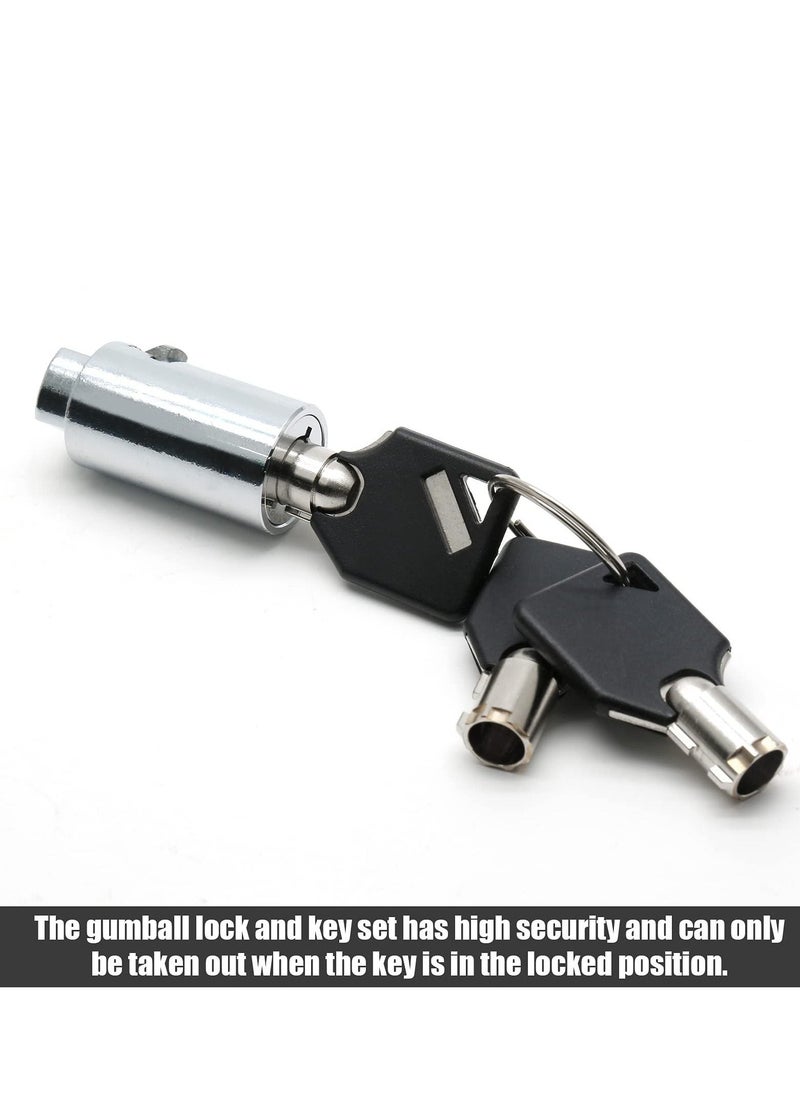 Generic - Vending Machine Lock and Key, 2 Pack Universal Security Soda Machine Lock with Tubular Keyway Fits Most T Handle Locks, Replacement for Coke Snack Candy Machine Lock - Image 1