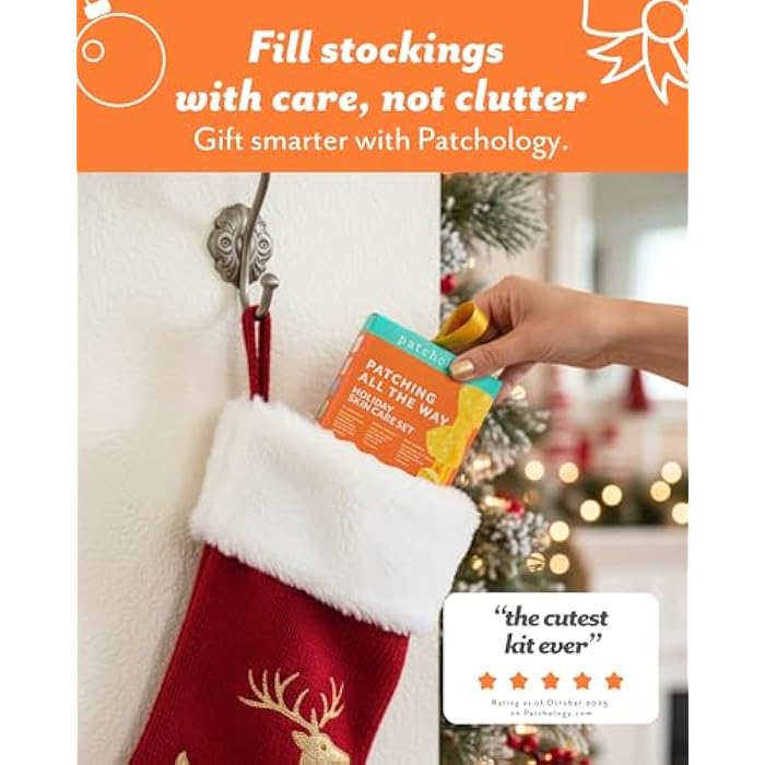 Patchology Patching All The Way Gift Set – Hydrating Under Eye Masks with Collagen, Retinol, Hyaluronic Acid – Christmas Gift & Beauty Stocking Stuffer for Puffy Eyes 5-Pair Sampler (Limited Edition) - Image 3