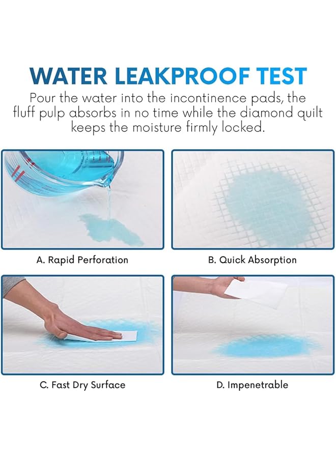 oldlaiben Disposable Underpads Bed Pads For Baby Leakproof Diaper Changing Portable Pad Bed Table Protector Mat Sheet Protector Diaper Changing Pad Liner Breathable Waterproof For Baby(45*60Cm 50Pcs) - Image 4