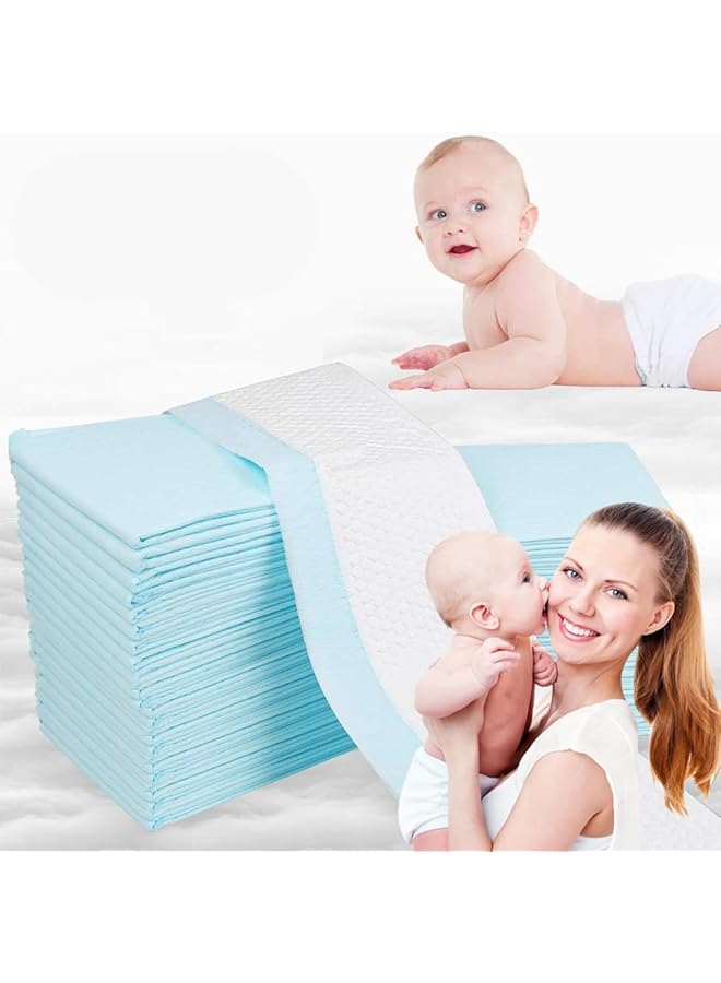 oldlaiben Disposable Underpads Bed Pads For Baby Leakproof Diaper Changing Portable Pad Bed Table Protector Mat Sheet Protector Diaper Changing Pad Liner Breathable Waterproof For Baby(45*60Cm 50Pcs) - Image 1